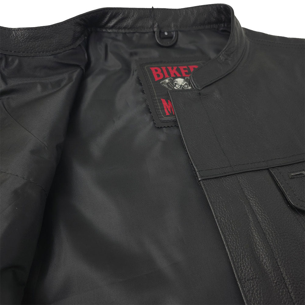 Brotherhood Vest - Leather Club Vest with Gun Pockets & Quick Access