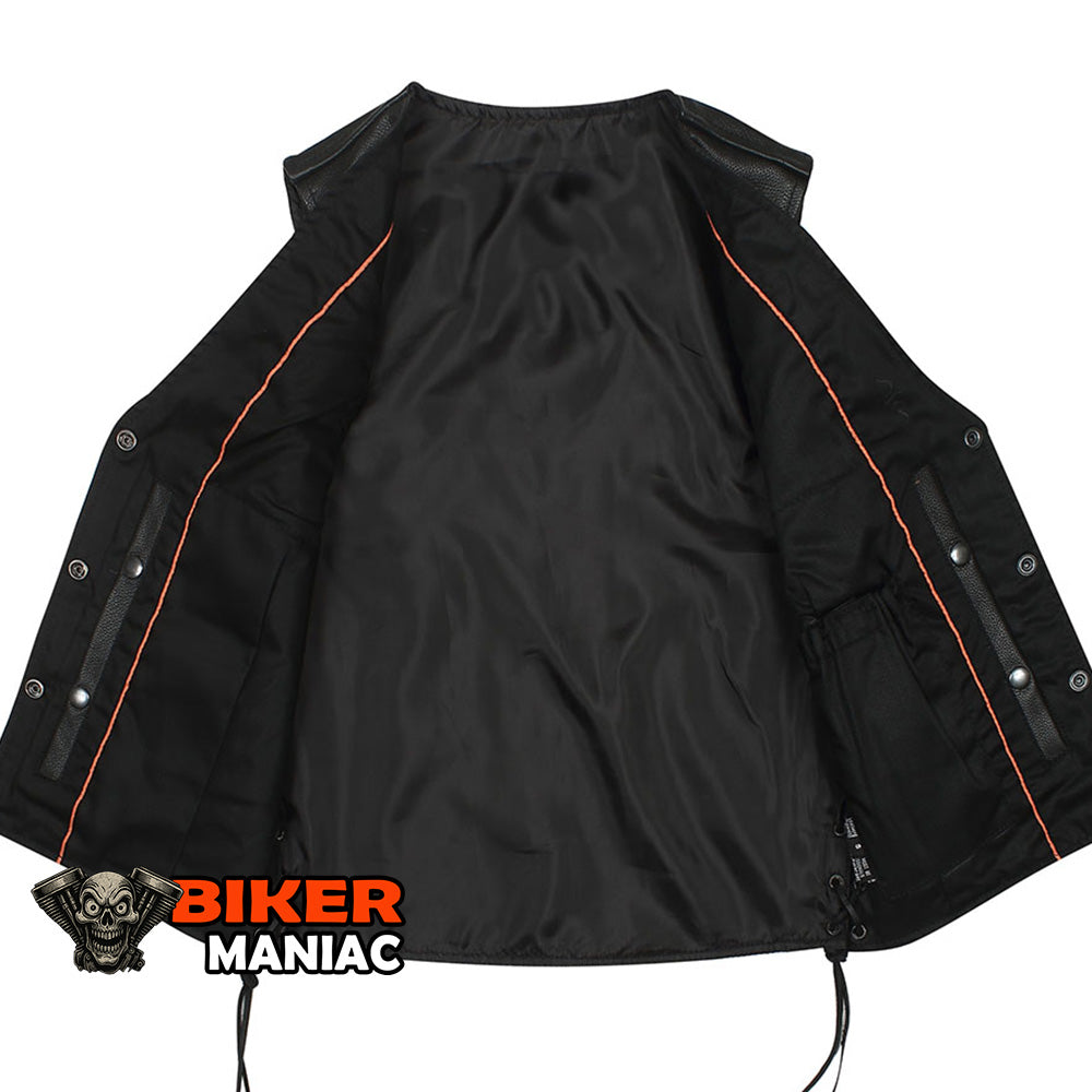 Rebel Rose - Ladies Leather Concealed Carry Motorcycle Vest