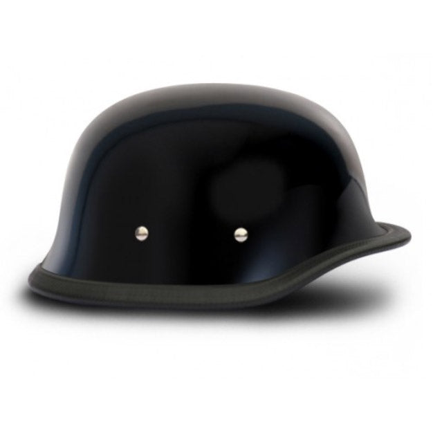 Novelty German Helmet - Gloss Black - Not DOT Approved. Not Street Legal