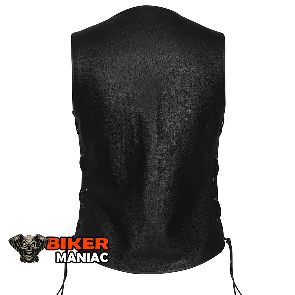 Lady Havoc - Full Length Leather Vest with Concealed Carry Pockets