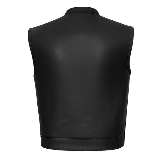 Brotherhood Vest - Leather Club Vest with Gun Pockets & Quick Access