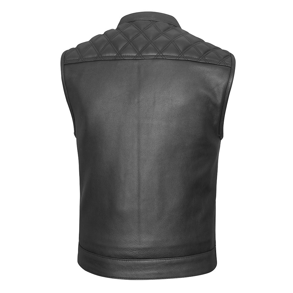 Diamond Stitch Vest Premium Top Grain Naked Cowhide