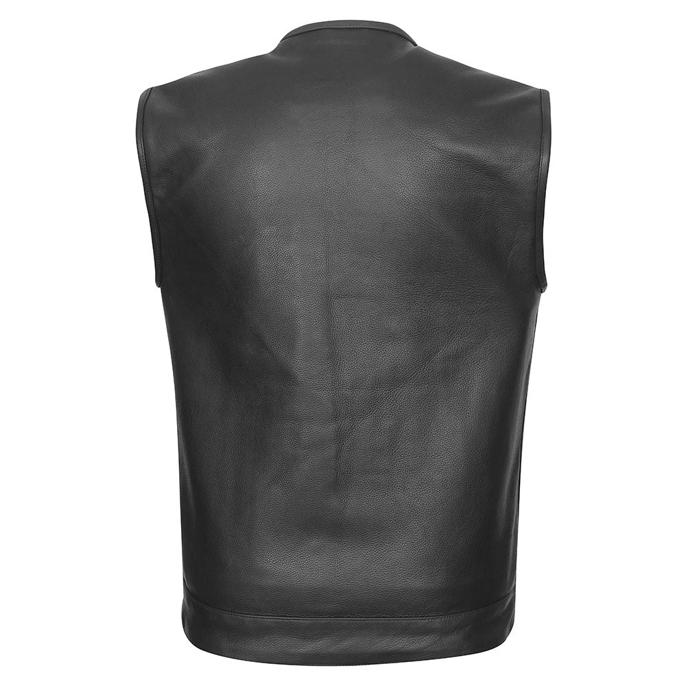 Longshot - Tall Leather Club Vest with Deep Gun Pockets and Quick Access