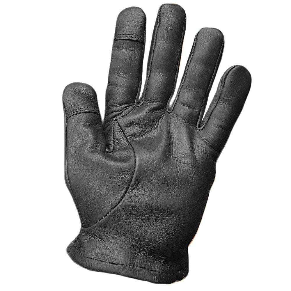 Men’s Black Leather Short Glove
