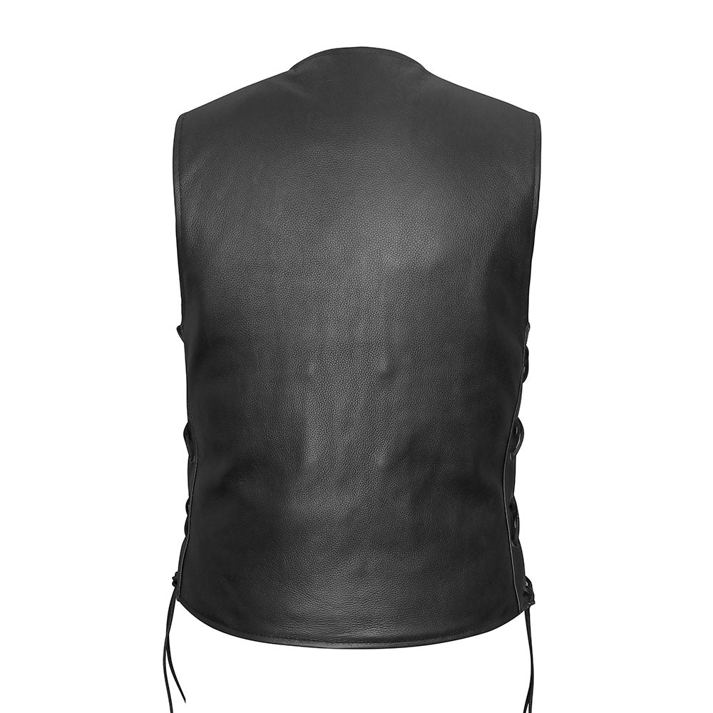 Steadfast - Straight Bottom V-Neck Vest with Side Laces and Gun Pockets