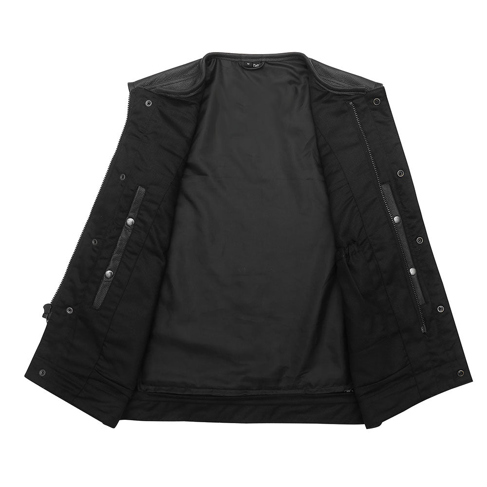 Longshot - Tall Leather Club Vest with Deep Gun Pockets and Quick Access