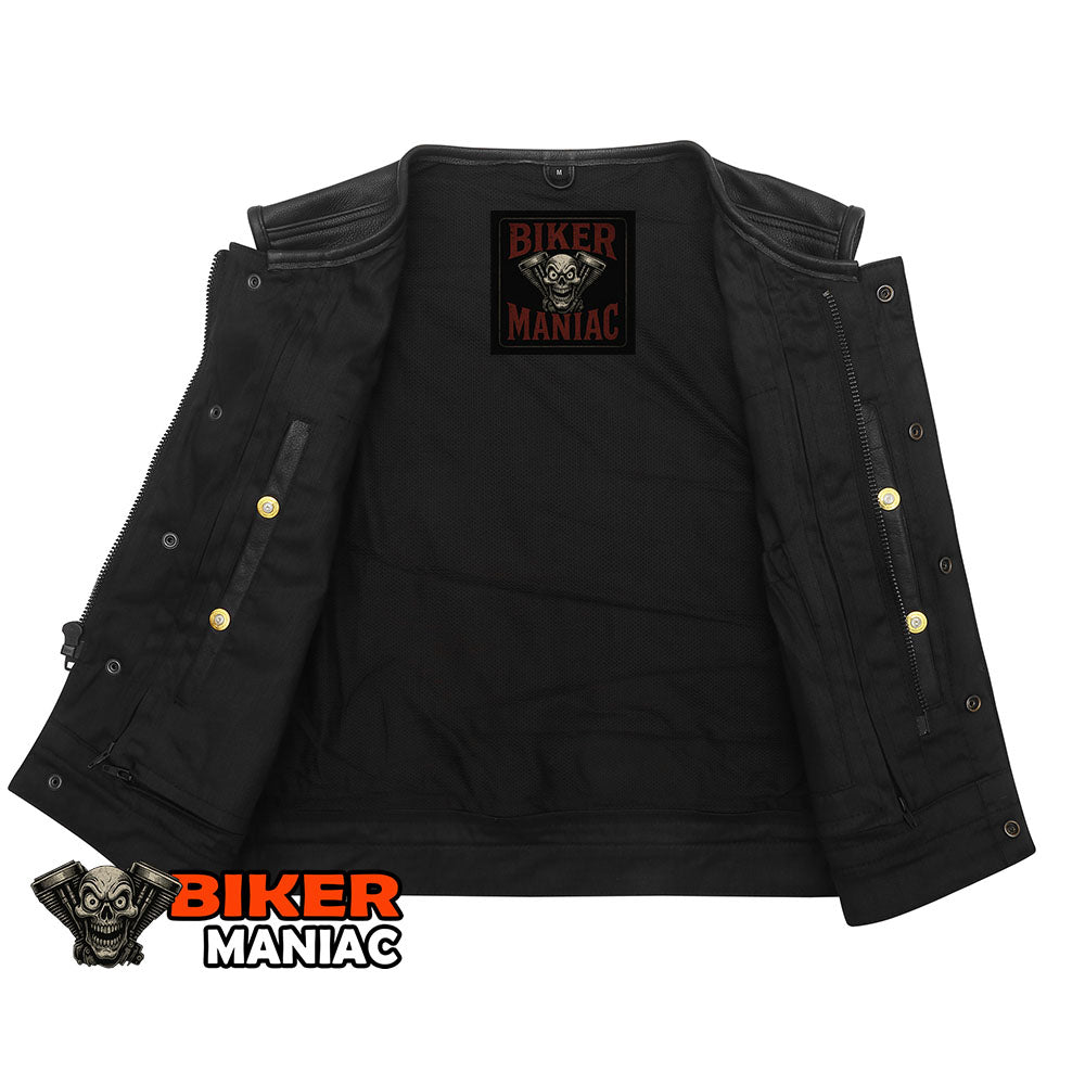 Ruthless - Premium Naked Cowhide Leather Club Vest with Deep CCW Pockets and Single Back Panel