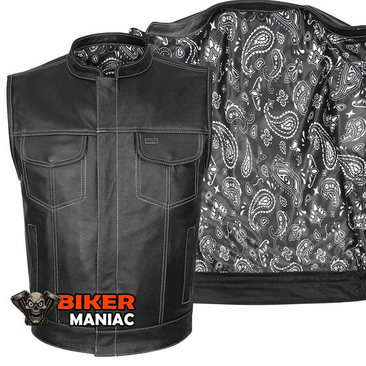 White Venom - White Stitch Club Vest with Bandana Liner