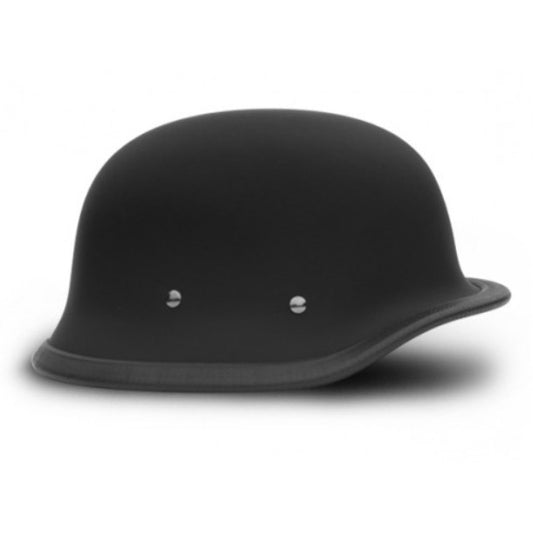 Novelty German Helmet - Flat Black - Not DOT Approved. Not Street Legal