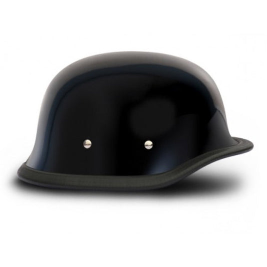 Novelty German Helmet - Gloss Black - Not DOT Approved. Not Street Legal