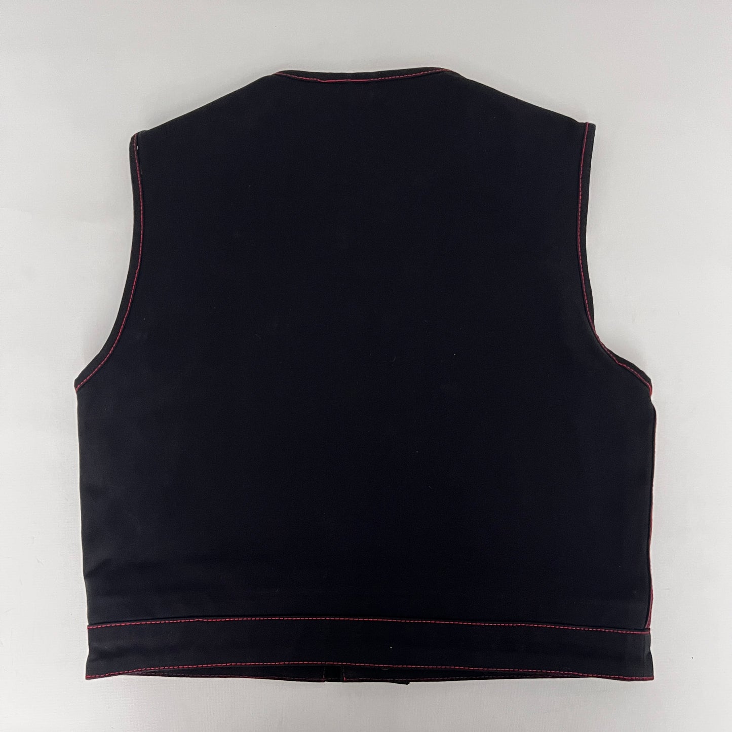 Canvas Vest with Red Stitch and Bandana Liner - Size 43 Vest (fits like a medium)
