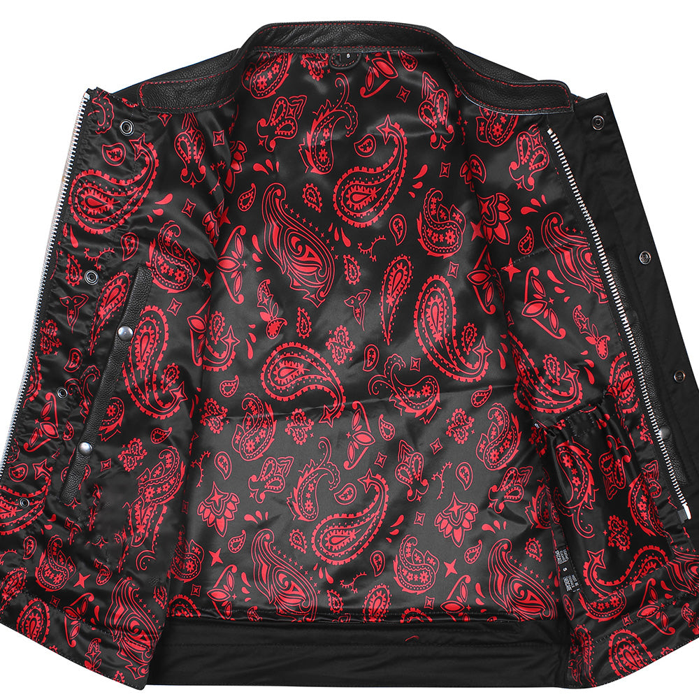Red Venom - Red Stitch Club Vest with Bandana Liner