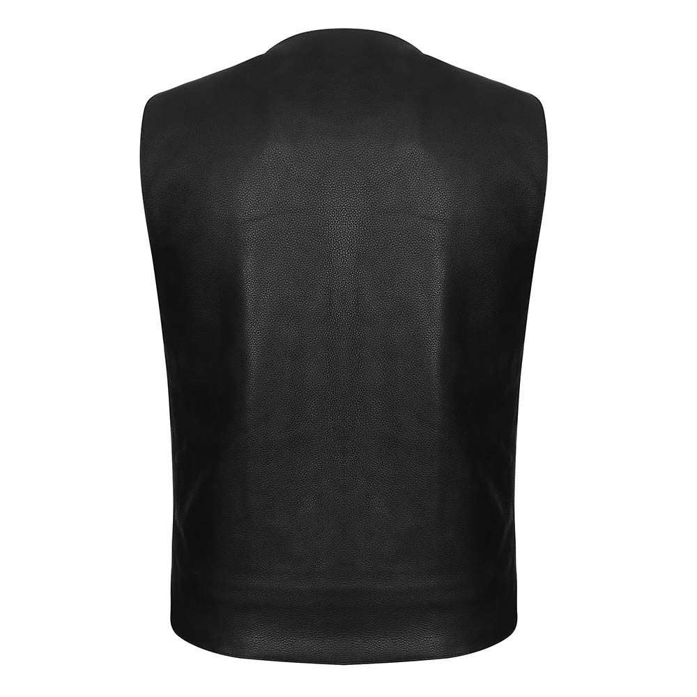 Traditional V-Neck Vest with Gun Pockets and Single Back Panel