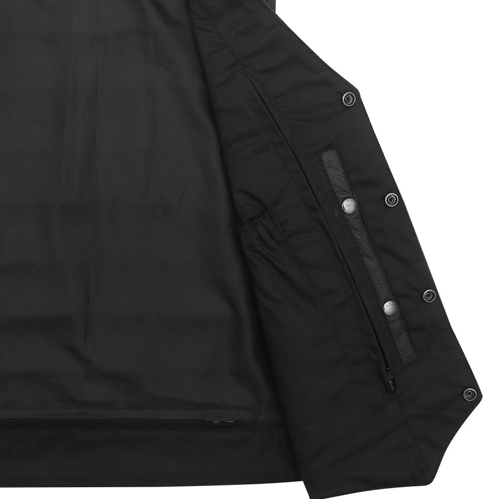 Traditional V-Neck Vest with Gun Pockets and Single Back Panel