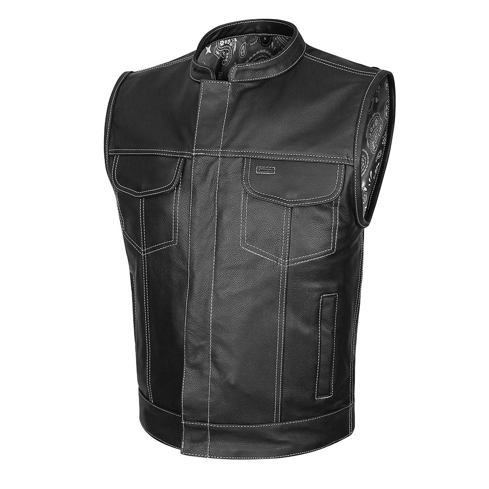 White Venom - White Stitch Club Vest with Bandana Liner