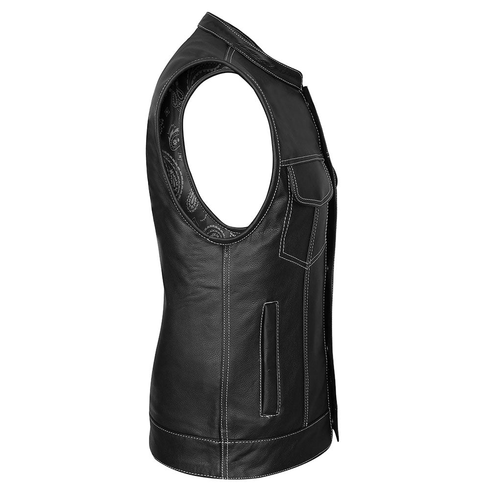 White Venom - White Stitch Club Vest with Bandana Liner