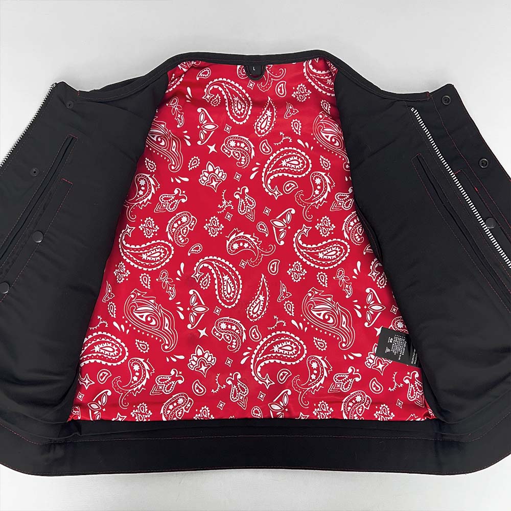 Canvas Vest with Red Stitch and Bandana Liner - Size 43 Vest (fits like a medium)